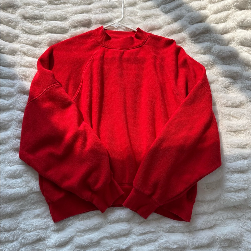 PINK Victoria's Secret Vibrant Red Crew Neck Sweater